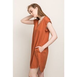 The BLVD Washed Tencel Dress With Pockets 100% Tencel Size S